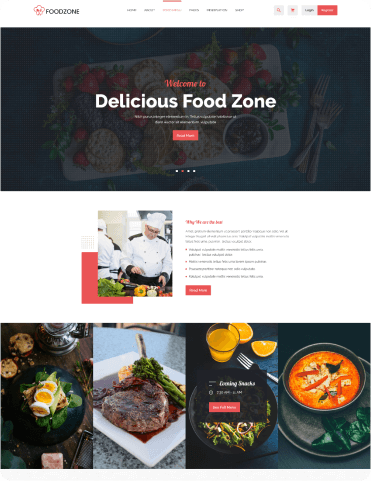 Restuarant website template